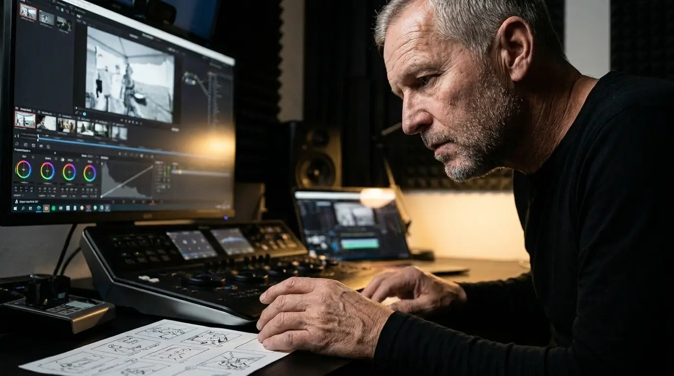 Marcus examine la composition et le raccord de plans cinématographiques