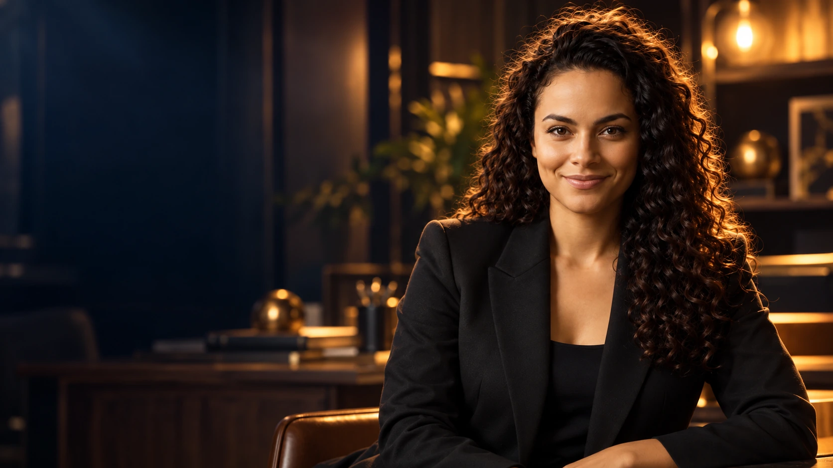 Portrait de Maya El-Rami dans une lumière cinématographique