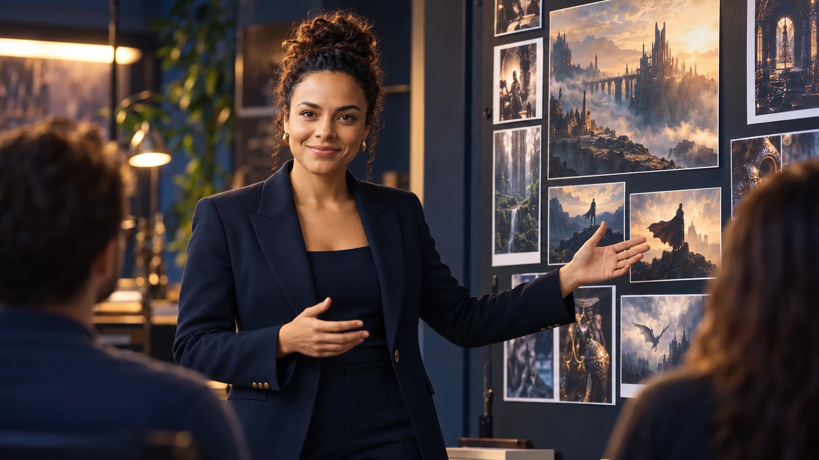 Maya présente une campagne visuelle dans une scène fictionnelle